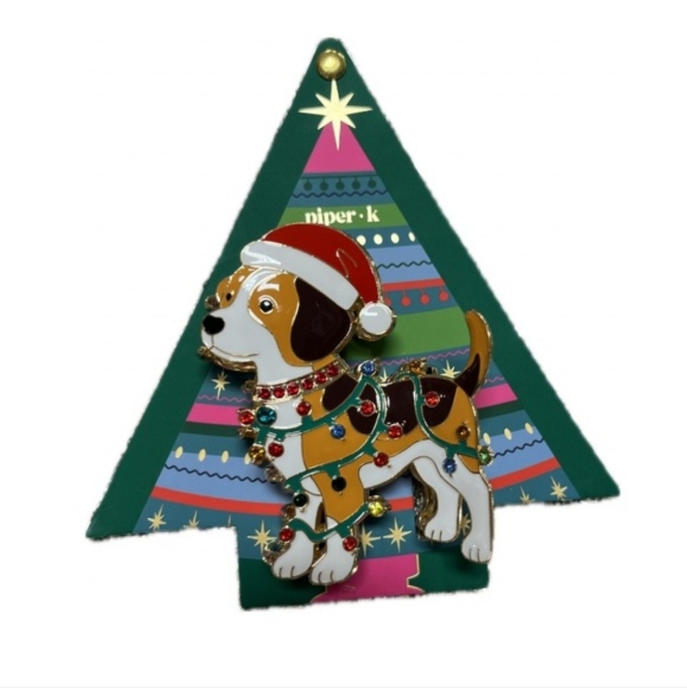 Piper K Dog With Christmas Light Hair Clip Li LM